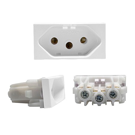 Módulo Tomada 20A 250V Branco Siena Matte - ALUMBRA
