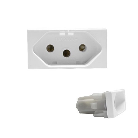 Módulo Tomada 10A 250V Branco Siena Matte - ALUMBRA
