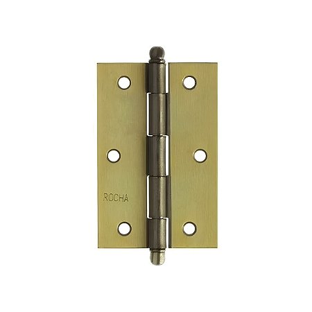 Dobradiça Colonial Pino e Bola 3 1/2" Cartela C/ 3 Peças - ROCHA