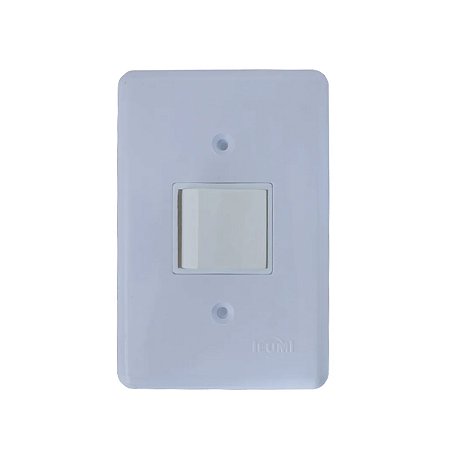 Conjunto Interruptor Bipolar 10A 250V C/ Placa 4X2 Stylus - ILUMI