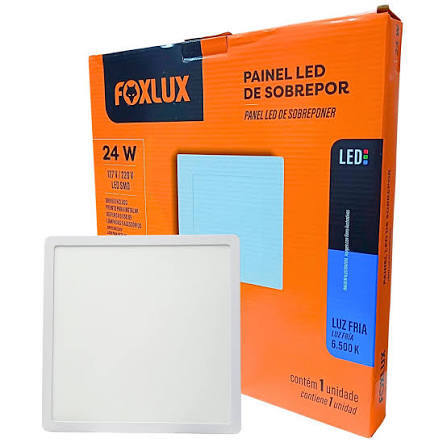 Luminária Led Sobrepor Quadrada 24W 6500K BIV - FOXLUX