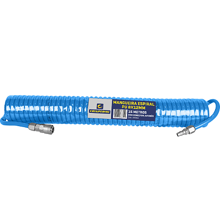 Mangueira Espiral PU 8X12mm 15MT Conector Japonês - CHIAPERINI