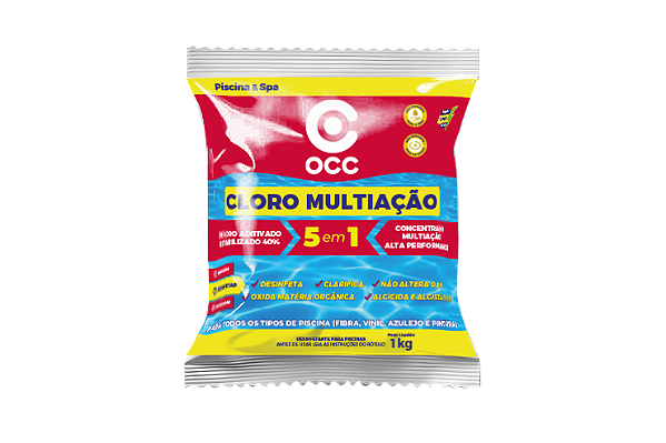Cloro Granulado 5X1 Múltipla Ação (40%) 1Kg - OCC