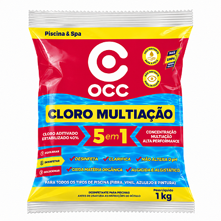 Cloro Granulado 5X1 Múltipla Ação (40%) 1Kg - OCC