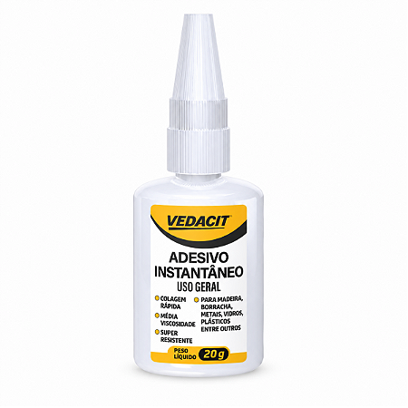 Adesivo Instantâneo 20g Bico Antientupimento - VEDACIT