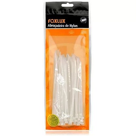 Abraçadeiras Nylon 380X4.8 Branca (50pcs) - FOXLUX