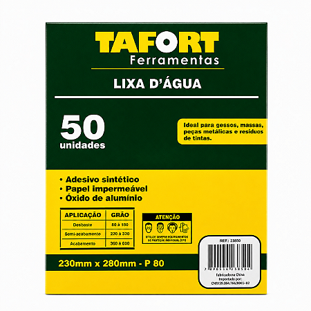 Lixa D'Água Gr 080 (50Pcs) - TAFORT