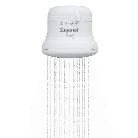 Ducha IDEALE PLUS 4 Temperatura 5500W 127V Com Cano Branco - ZAGONEL