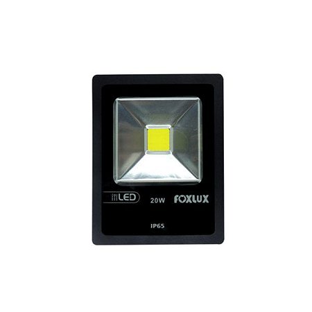 Refletor Led 20W 6500K Preto Bivolt - FOXLUX