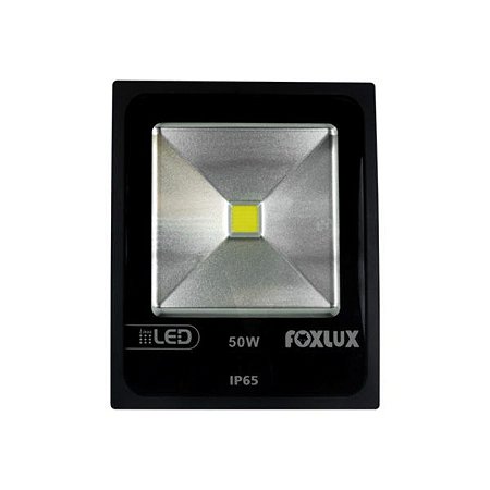 Refletor Led 50W 6500K Preto Bivolt - FOXLUX