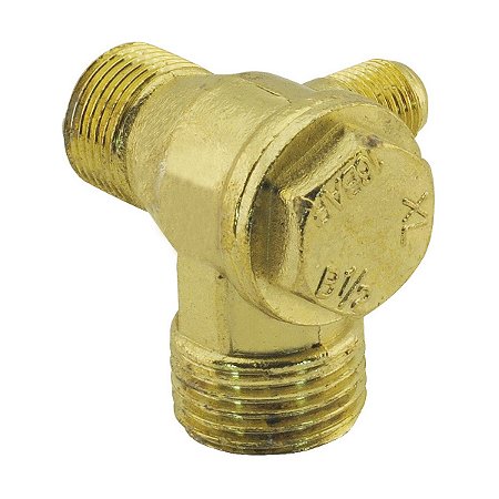 Válvula de Retenção 1/2"Bspx3/8"BspxMa10x1.0 Compressores Odontológicos - CHIAPERINI