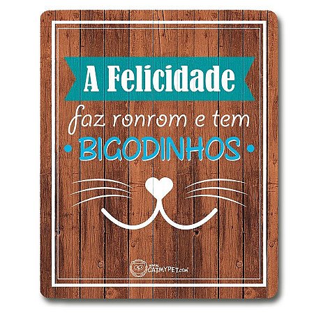 Placa Decorativa Madeira - Bigodinhos