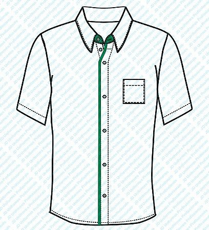 Camisa Social Masculina Manga Curta (Box: 50 unidades)