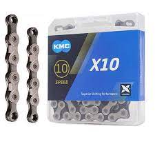 Corrente kmc X-10 Silver Prata 10 Velocidades Cop Shimano/Sram Mtb/Speed