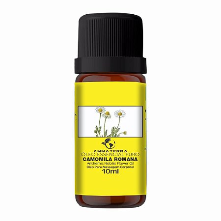 Óleo Essencial Puro De Camomila Romana 10ml ( Excelente calmante, sedativo e anti-inflamatório )