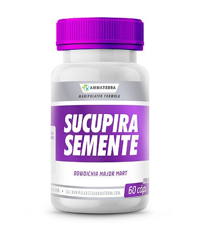 Sucupira Semente 60 Cápsulas 500mg, ( Seu uso é indicado na prevenção de cânceres, reumatismo, úlcera, gastrite e dores.)