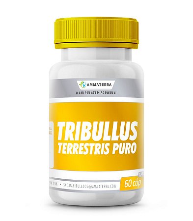 Tribullus Terrestris Puro 1000mg 60 Cápsulas ( tratamento da impotência e também como estimulante  para auxiliar o aumento do impulso e desempenho sexuais)