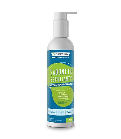 Sabonete Esfoliante Antioleosidade Facial 120ml, ( esfoliação é que ajuda a remover as células mortas e as impurezas da camada mais externa da pele promovendo uma melhora da textura. Toda a esfoliação torna a pele mais receptiva aos princípios ativos )