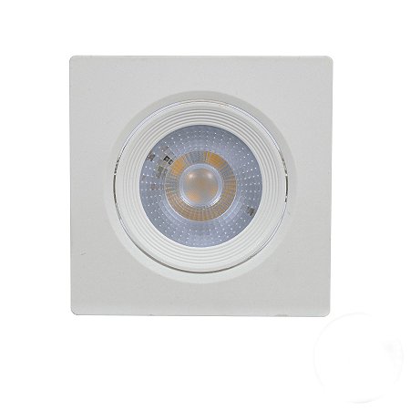 Spot Quadrado Embutir Direcionável LED 5W - Luz Amarela - Branco Quente 3000K - Bivolt