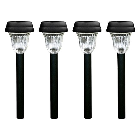 Kit com 4 - Luminária Solar de Jardim Poste Balizador ABS LED Branco F -  Luzes Decorativas para Casa & Jardim | PopSpot.com.br