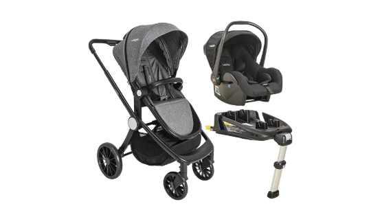 Carrinho Sunny e Moisés com Bebe Conforto e Base ISOFIX - Melange Grafite