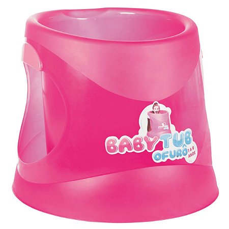 Banheira BABYTUB OFURÔ CRYSTAL Flour Pink - BabyTub