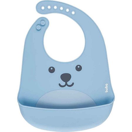 Babador Silicone Unitário PEGA MIGALHAS GUMY AZUL - Buba