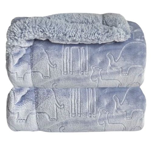 Cobertor Plush com Sherpa Ferrete Azul - Laço Bebê