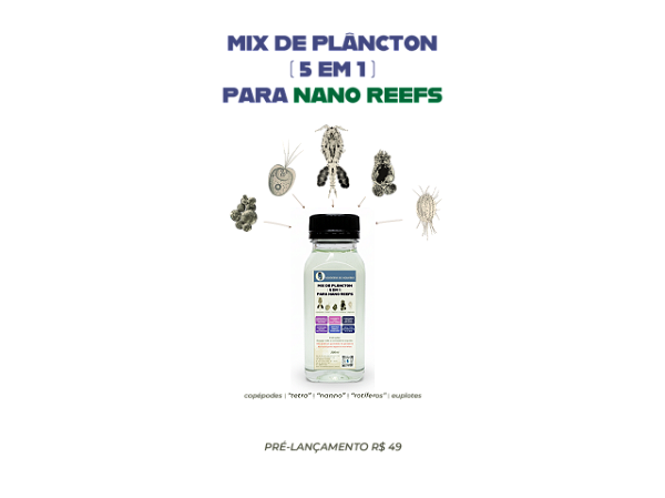 Mix de Plâncton VIVO (5 em 1) para Nano Reefs (até 50 litros)