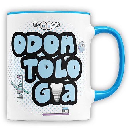 Caneca Personalizada Profissão Odontologia (Com Nome)