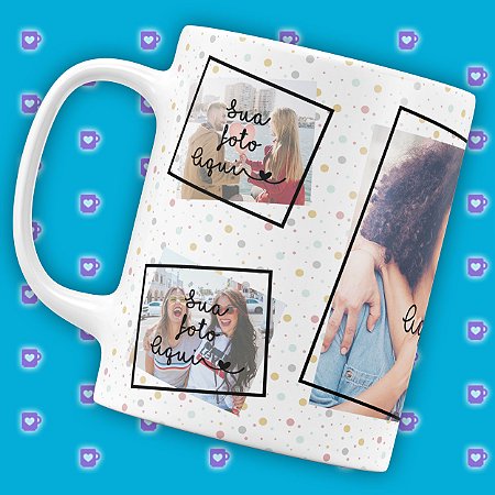 Caneca Personalizada Com Foto (5 Fotos) (mod.1)