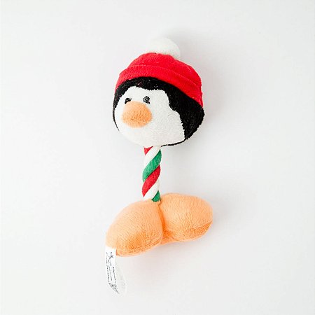 Brinquedo de Pelúcia com Corda Pinguim
