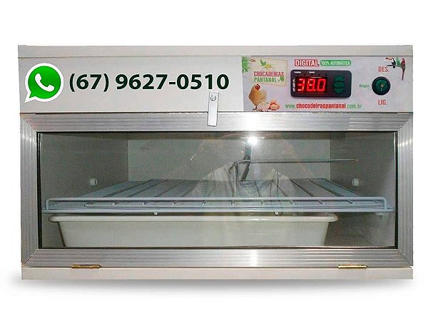 Chocadeira Pantanal Bivolt 100 Ovos de galinha, viragem automatica, 100% digital, ventilação forçada