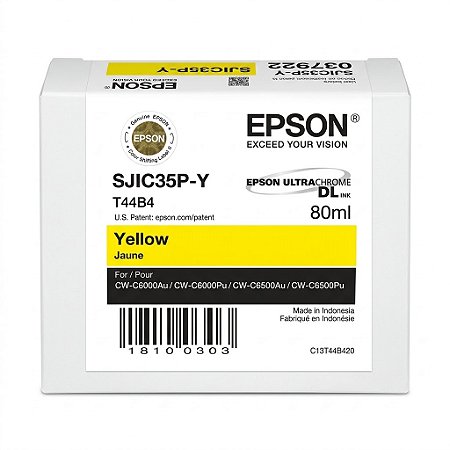 Tinta Original SJIC35P-Y C13T44B420 Epson Amarelo Para CW-C6000P CW-C6500A CW-C6000A CW-C6500P