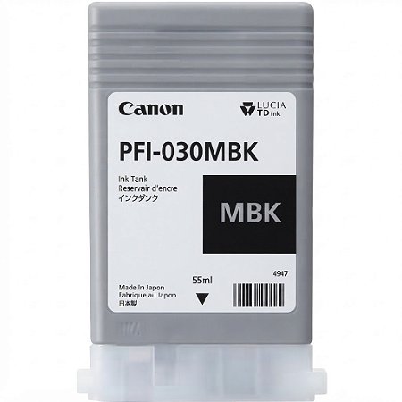Tinta Original PFI-030MBK 3488C001AA Canon Preto 55ml Para TA20 TA30