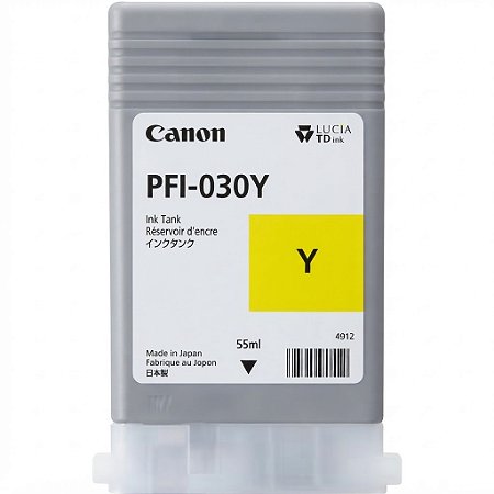 Tinta Original PFI-030Y 3492C001AA Canon Amarelo 55ml Para TA20 TA30