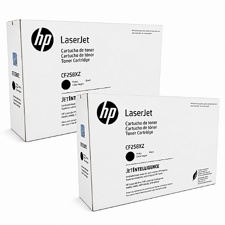 Toner Original CF258X Kit 2Unidades HP 58X Preto 10.000Páginas Para M404DW M404N M428FDW M428DW E42540F