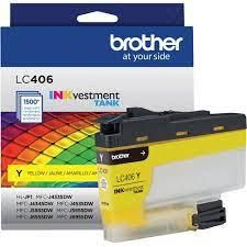 LC-406YS Cartucho Original Brother LC406 Amarelo 1.500Páginas Para J4335 J4345 J5855 J6555 J4535 J5955 J6955