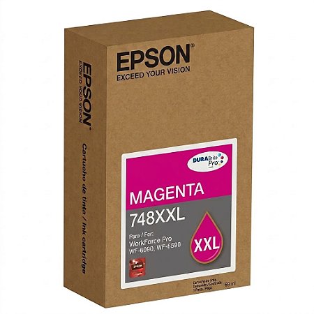 Tinta Original 748XXL Epson T748XXL320 Magenta 7.000Páginas 69ml Para WF6090 WF6590