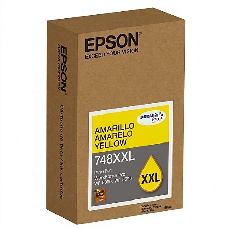 Tinta Original 748XXL Epson T748XXL420 Amarelo 7.000Páginas 69ml Para WF6090 WF6590