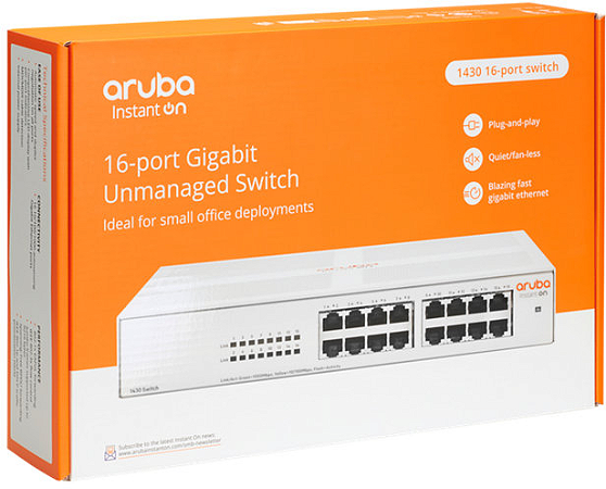 HPE R8R47A 1430-16G Switch 16 Portas Aruba Não Gerenciavel