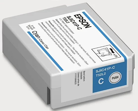 SJIC41P-C SJIC41P Cartucho Original Ciano Epson C13T52L220 50ml Para CW-C4000