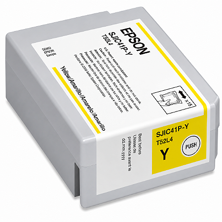 Cartucho Original SJIC41PY C13T52L420 Epson Amarelo 50ml Para CW-C4000