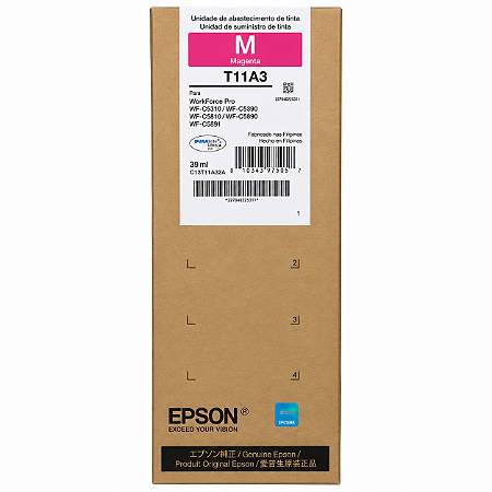 Tinta Original T11A3 T11A320 Epson Magenta 39ml 5.000Páginas Para WF-C5310 WF-C5390 WF-C5810 WF-C5890