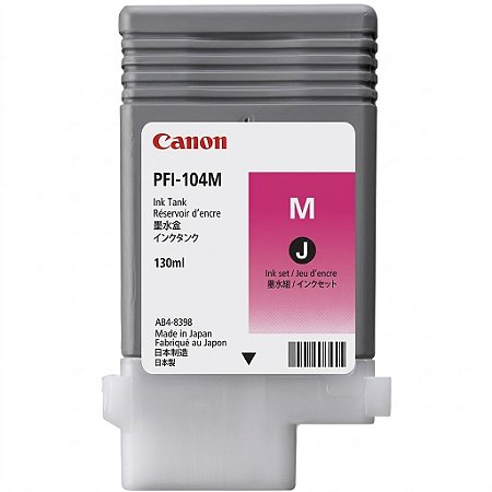 Tinta Original PFI-104M 130ml 3631B001AA Canon Magenta Para IPF650 IPF655 IPF750 IPF755 IPF760 IPF765
