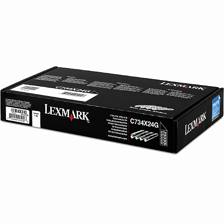 Cilindro Original C734X24G Lexmark Preto e Tricolor 20.000Páginas