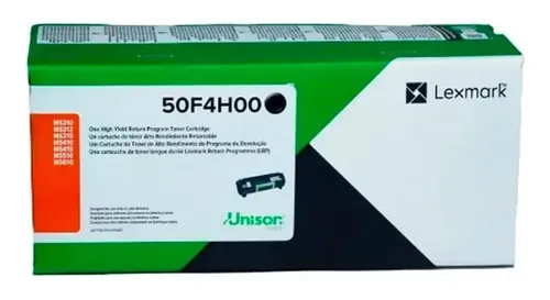 50F4H00 Toner Lexmark Original Preto 5.000Páginas Para MS610DE MS610DN MS410DN MS310DN MS312DN MS315DN MS415DN
