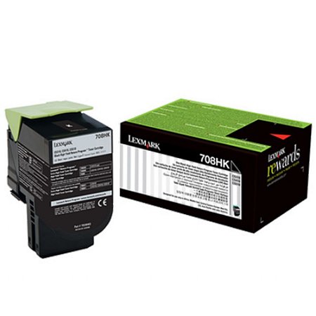 Original 70C8HK0 Toner Lexmark 708HK Preto Autonomia 4.000Páginas