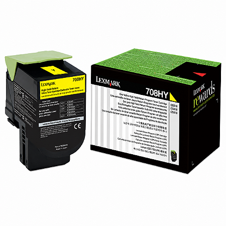 70C8HY0 Toner Original Lexmark Amarelo 3.000Páginas Para CS410DN CS510DE CS310DN CX410 CX510
