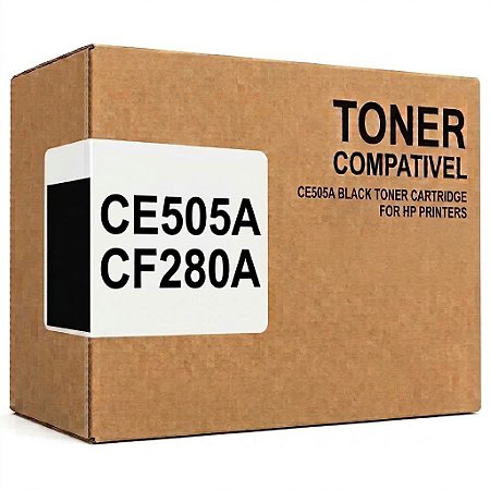 Compativel CE505A CF280A Toner HP Preto 2.300Páginas Para P2035N P2055N P2055X P2055DN M401DN M401N M401DW M425DN